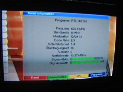2010_08_27_HWI1_001.JPG
RTL (Hauptprogramm), RTL-Bouquet, SFN Hamburg/Lübeck mit neuer Kennung
Schlüsselwörter: TV DVB-T RTL Hamburg neue ID HH SH