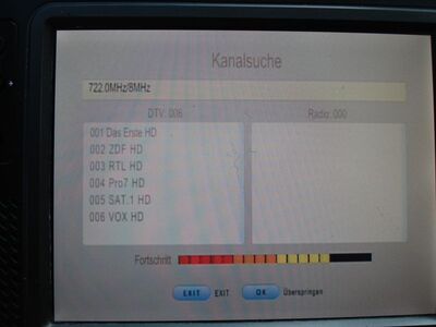 2016_05_06_HWI1_006.JPG
Erstempfang: DVB-T2 Pilot-Multiplex, Kiel (FMT am Amselsteig), K52. Geplant ist die Erweiterung des K52 als SFN auf die schleswig-Holsteinische Ostküste
Schlüsselwörter: TV DX Tropo Überreichweite DVB-T DTT digital UHF DVB-T2 Pilot Mux HEVC Kiel K52 Suchlauf Telesystem 6800 TS6800