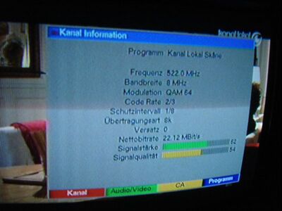 2008_05_05_HWI2_010.JPG
"Kanal Lokal Skåne", DTT Nät 5, SFN Skåne Län, K61
Schlüsselwörter: TV Tropo Überreichweite DVB-T Schweden Sverige Kanal Lokal Skåne