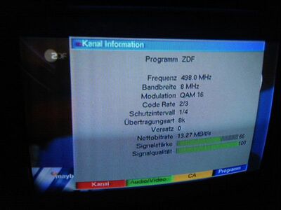 2015_01_22_HWI2_003.JPG
ARD-NDR-Boquet, MV, K26 mit Antenne auf den neuen QTH Rostock 1 (Toitenwinkel) gerichtet (SFN mit Schwerin)
Schlüsselwörter: TV DX DVB-T MPEG-2 ARD NDR Rostock Toitenwinkel neuer Sendemast QTH K26
