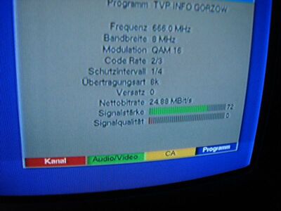 2009_01_12_PCH1_020.JPG
DVB-T Lubuska mit Bitrate von 24,88 MBit/s
Schlüsselwörter: TV Tropo Überreichweite DVB-T Polen Polska TVP MPEG-4 Digipal1