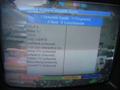 2013_10_07_PCH1_005.JPG
Und auch in Kiel wurde die Multithek erweitert:
MA-HSH Bouquet Schleswig-Holstein, Kiel (FMT), K57
Schlüsselwörter: TV DX Tropo Überreichweite DVB-T DTT digital terrestrisch Kiel Multithek HbbTV K57