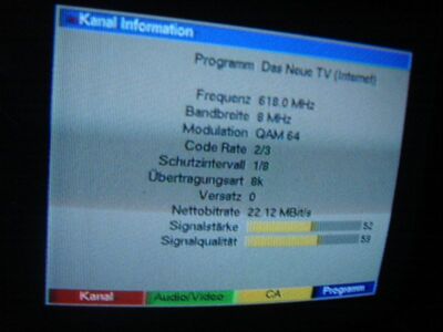 2014_01_15_PCH1_008.JPG
MABB Mux 3, SFN Berlin, K39: Auch hier wurde die Multithek um "Das Neue TV" ergänzt
Schlüsselwörter: TV DVB-T DTT digital terrestrisch MABB Berlin K39 Multithek Neuzugang Das Neue TV
