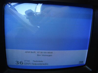 2014_06_07_PCH1_003.JPG
BNR Niewsradio, Digitenne 2 (HOL), Almere (Carlton), K57 (Suchlauf). Auch sämtliche Hörfunk-Px sind verschlüsselt
Schlüsselwörter: TV DX Tropo Überreichweite DVB-T DTT digital UHF Niederlande Nederland Digitenne3 EPG Almere K57 BNR Niewsradio verschlüsselt encrypted Suchlauf