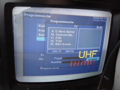 2015_02_11_PCH1_010.JPG
DTT Nät 5, Skövde 1 (Billingen), K57 Suchlauf mit Maximum T-1300. Der Digipal1 hätte nur 3 der 13 Programme gefunden
Schlüsselwörter: TV DX Tropo Überreichweite DVB-T DTT digital UHF Schweden Sverige Nät5 Skövde K55 Suchlauf Maximum T-1300