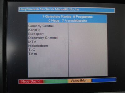 2016_04_05_PCH1_013.JPG
Der erste DX-Log des Jahres 2016 aus Schweden:
DTT Nät 4, SFN Skåne Län, K25 (Suchlauf mit Digipal1, findet nur 8 Px)
Schlüsselwörter: TV DX Tropo Überreichweite DVB-T DTT digital UHF Schweden Sverige TV4 Nät4 Skåne K25 Suchlauf Digipal1