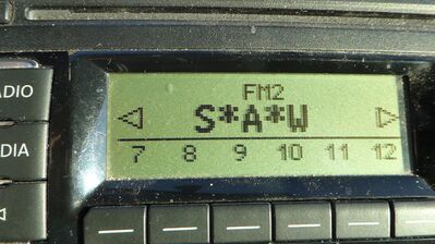 2020_12_19_PCH1_004.JPG
Radio SAW, Dequede, 95.6 MHz. Mit dynamischer RDS, die Sternchen zwischen den Buchstaben "blinken" mit langsamer Frequenz
Schlüsselwörter: Hörfunk Radio UKW RMF FM SAW Dequede 95.6 MHz RDS dynamisch